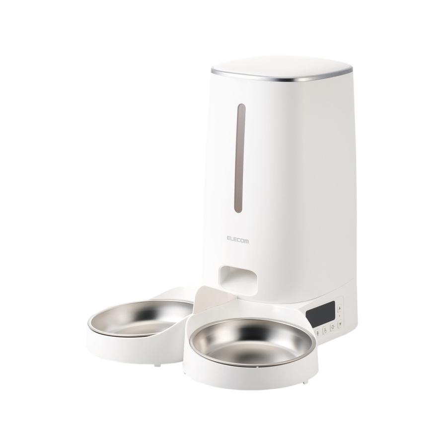ELECOM（エレコム） 自動給餌器 ペット用品 4L 2ボウル タイマー機能付