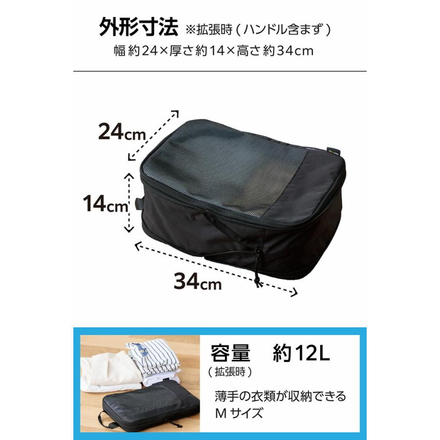 エレコム 旅行用 収納袋 圧縮袋 パッキングSMLサイズおまとめ ELECOM（エレコム） 旅行用パッキングキューブ Mサイズ パッキング