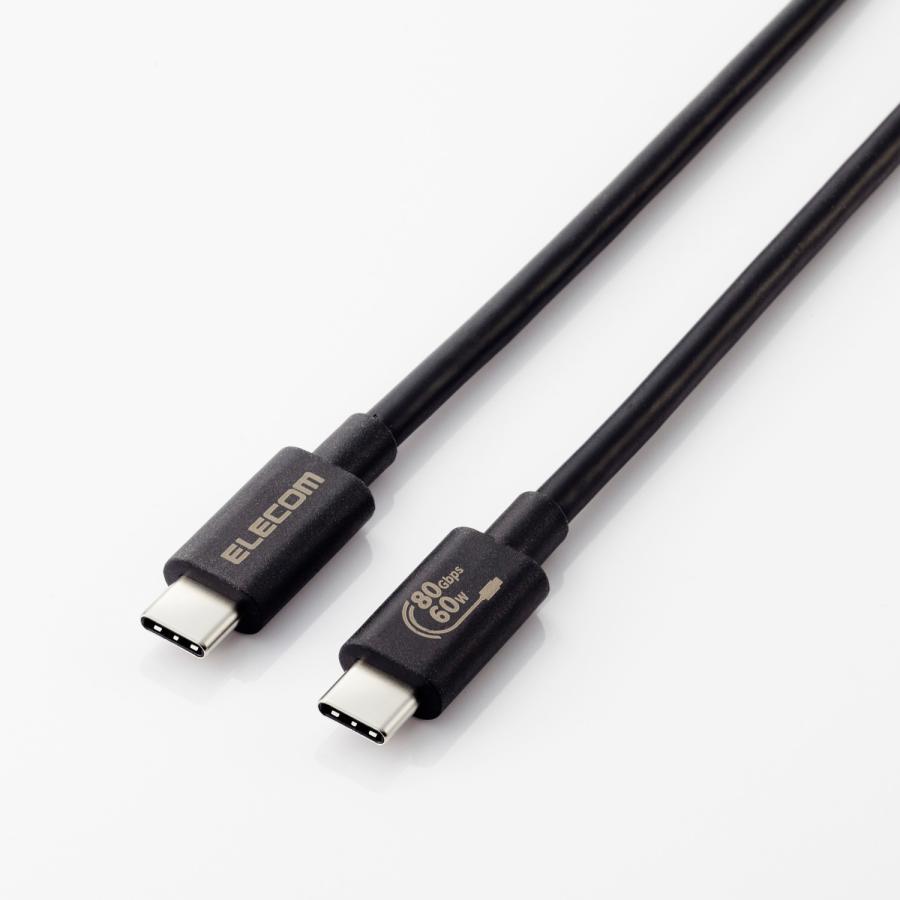 ELECOM（エレコム） Type-C - Type-C USB 80Gbps 認証ケーブル 60W C-C