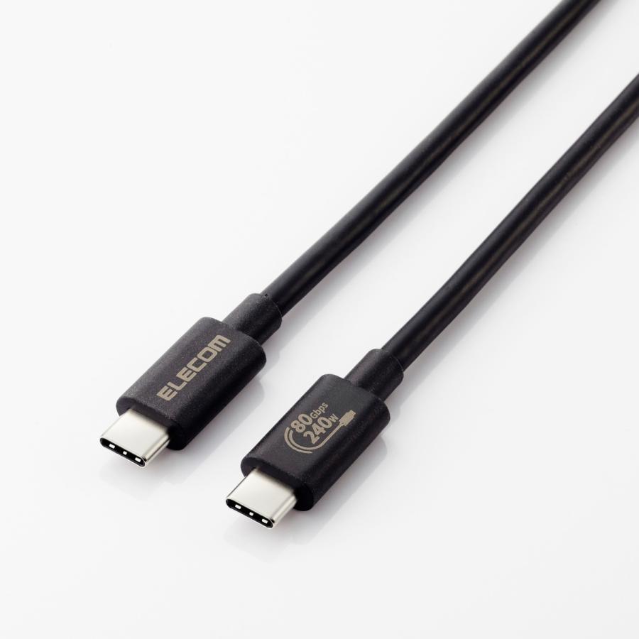 ELECOM エレコム Type-C - USB 80Gbps 認証ケーブル 240W C-C ELECOM エレコム Type-C - USB 80Gbps 認証ケーブル 240W C-C