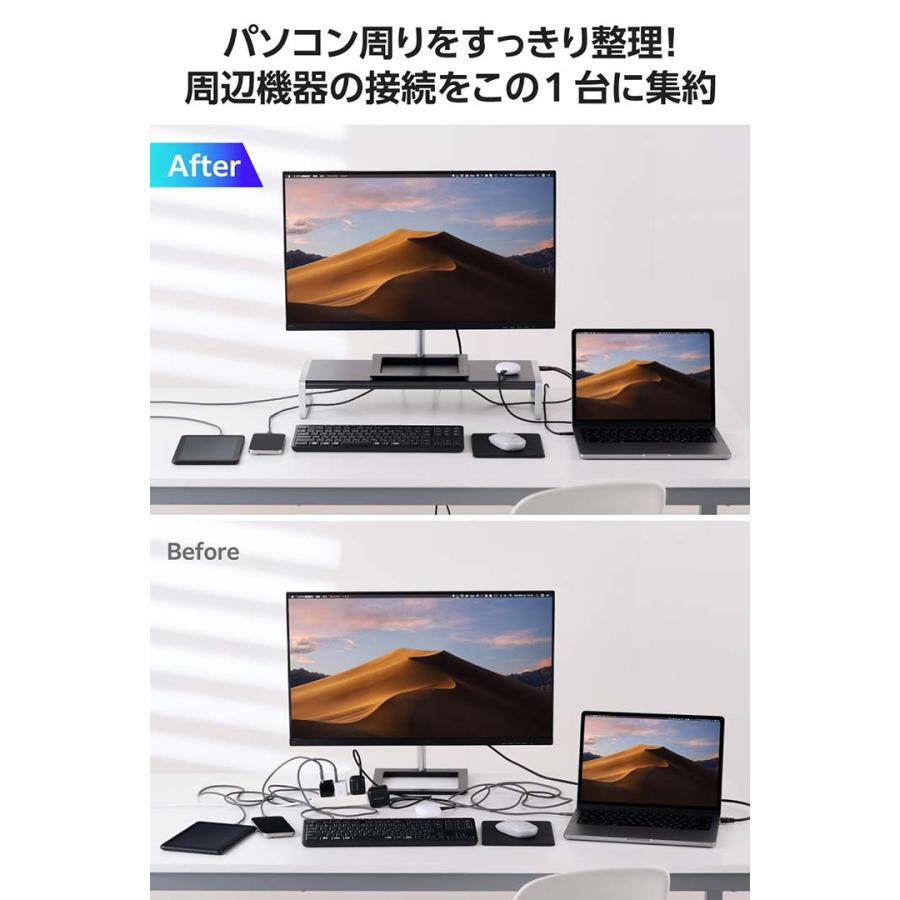 ELECOM（エレコム） ドッキングステーション 12in1 モニタースタンド型