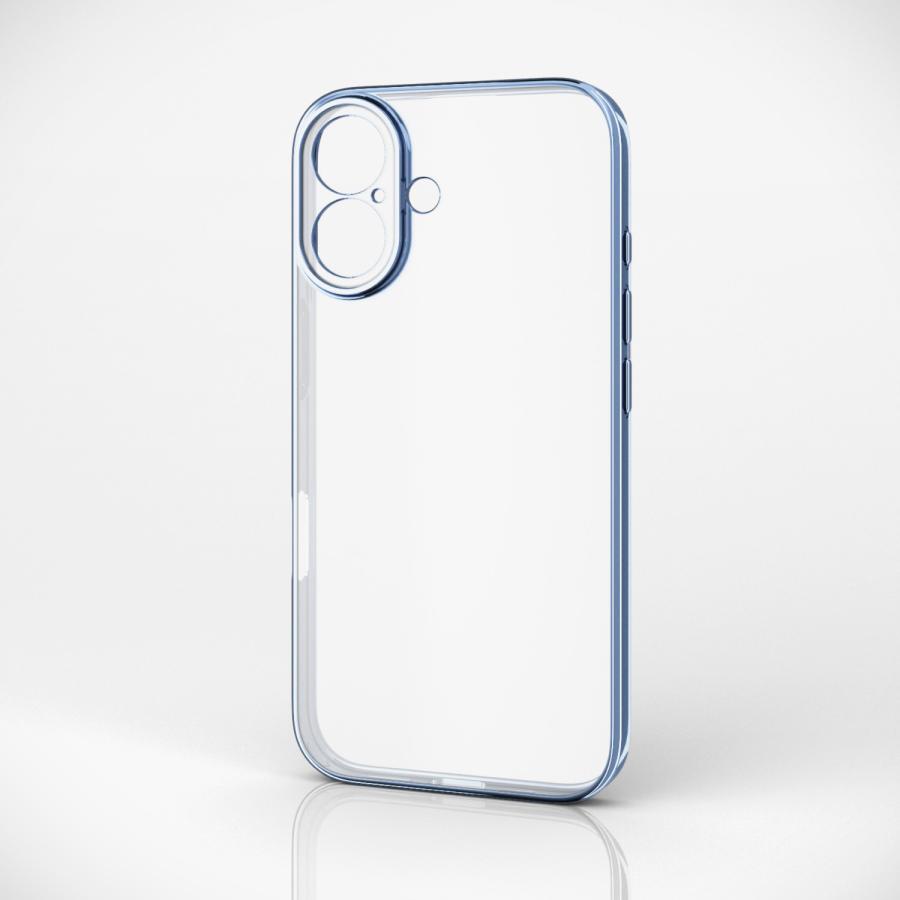 ELECOM（エレコム） iPhone 16 用 ソフトケース 極限 メタリック