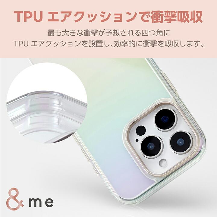 ELECOM iPhone16 Pro 用 ＆me ハイブリッドケース オーロラ 3眼 6.3