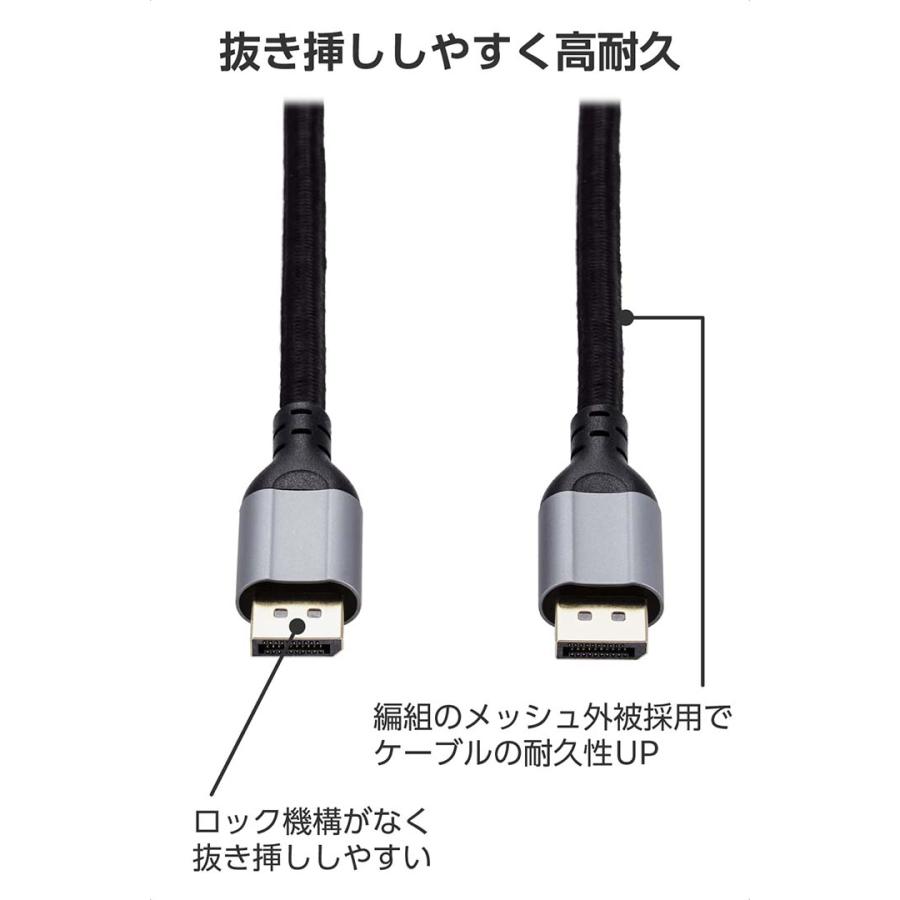 ELECOM エレコム DisplayPort 1.4 ケーブル ディスプレイポート ELECOM エレコム DisplayPort 1.4 ケーブル ディスプレイポート