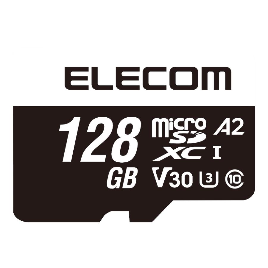 エレコム MicroSD XC カード データ復旧 メモリーカード SDカード U3 V30 128GB ビデオスピードクラス対応 UHS-I U3 V30 MF-MS128GU13A2R