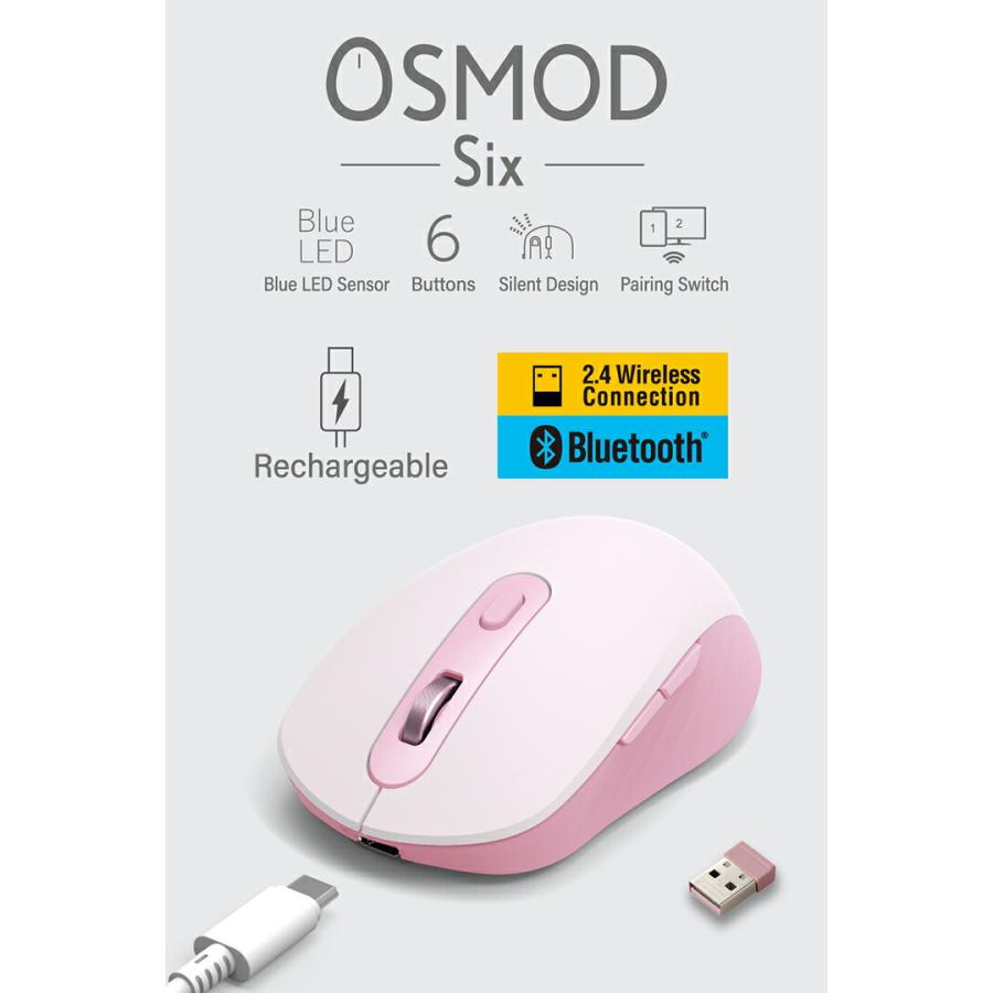 ELECOM（エレコム） ワイヤレスマウス OSMOD Six 無線 Bluetooth 充電