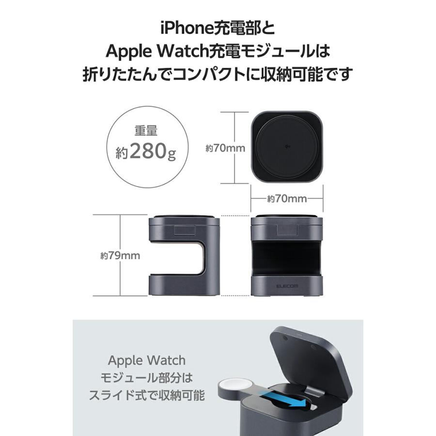 ELECOM（エレコム） ワイヤレス充電スタンド コンパクト マグネット
