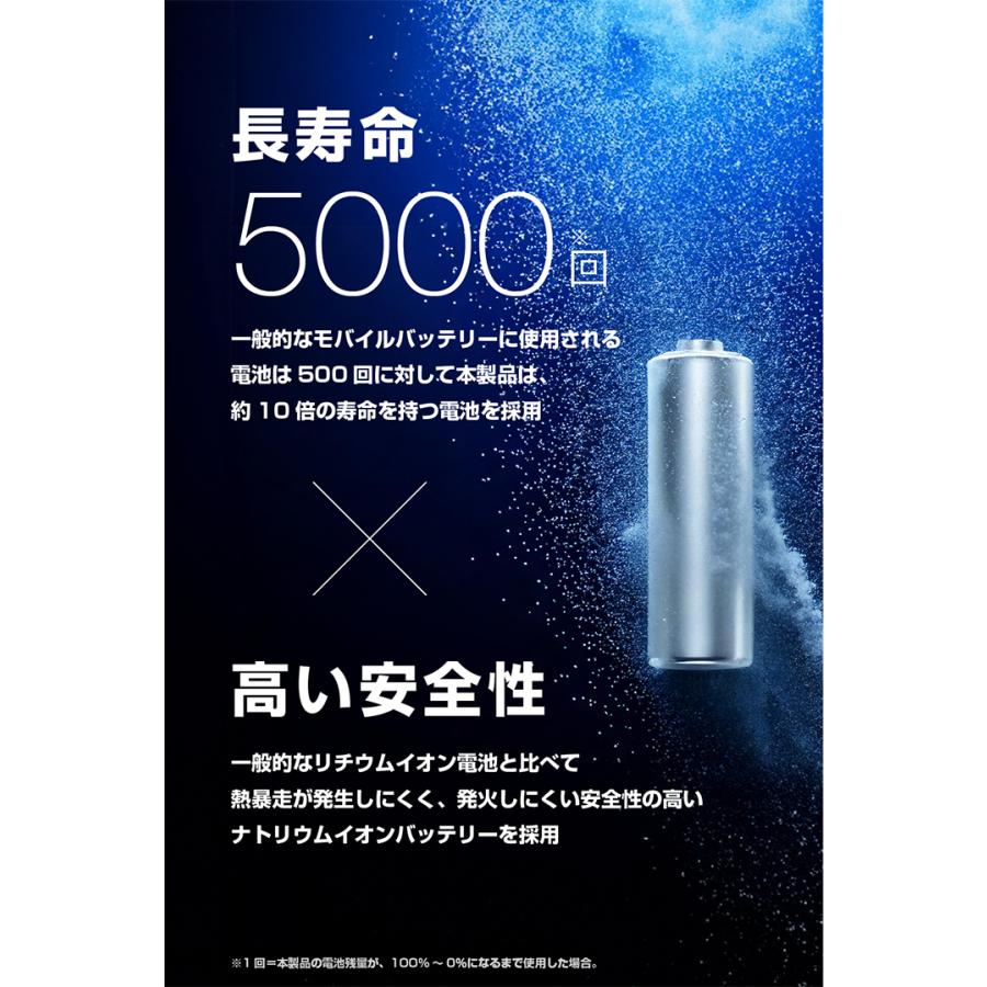 ELECOM（エレコム） モバイルバッテリー ナトリウムイオン電池 9000mAh