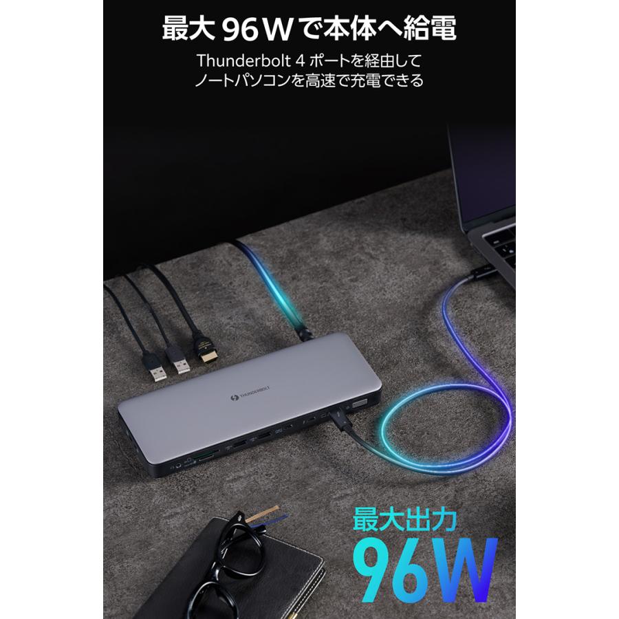 ELECOM（エレコム） ドッキングステーション Thunderbolt4対応 14in1