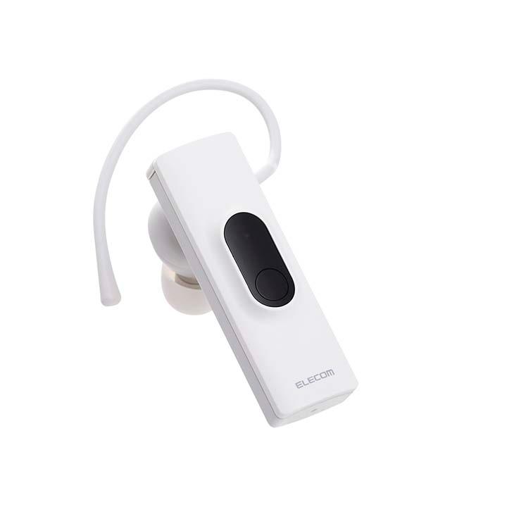 エレコム Bluetooth ワイヤレス ヘッドセット 片耳 通話用 HD Voice Type-C充電 ホワイト ELECOM LBT-HSC11MPWH | ELECOM | 01