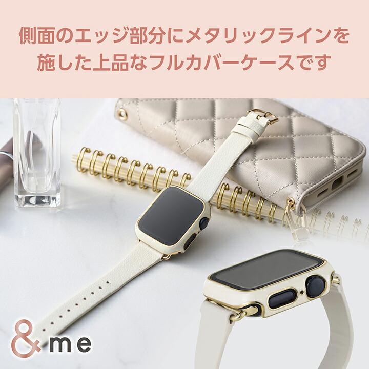 ELECOM エレコム Apple Watch 40mm 用 フルカバーケース ＆me ガラス 