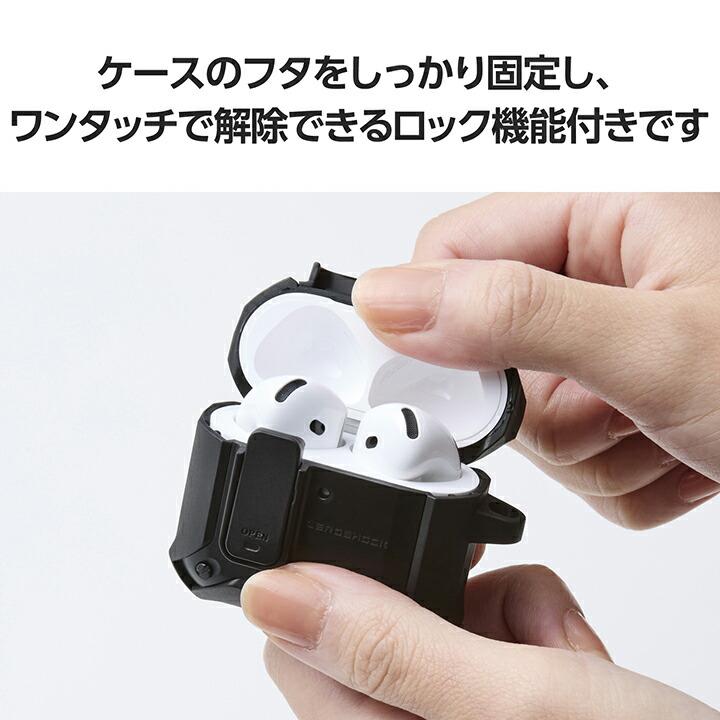 ELECOM（エレコム） AirPods 第4世代 用 ZEROSHOCK Lock ケース