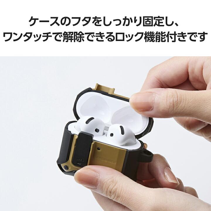 ELECOM（エレコム） AirPods 第4世代 用 ZEROSHOCK Lock ケース