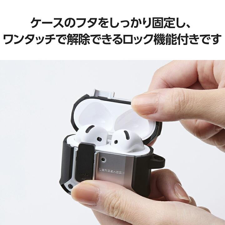 sho専用アイテム ELECOM（エレコム） AirPods 第4世代 用 ZEROSHOCK Lock ケース