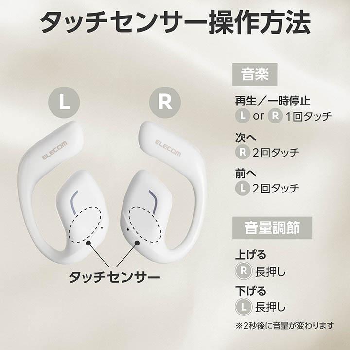 ELECOM（エレコム） Bluetooth イヤホン オープンイヤー型 ワイヤレス