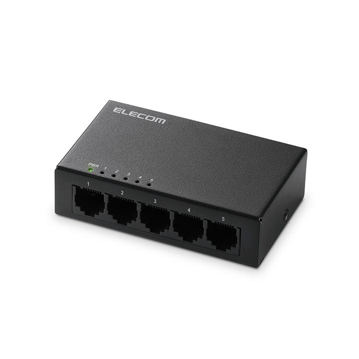 ELECOM（エレコム） Giga対応 スイッチングハブ 5ポート スイッチ 金属