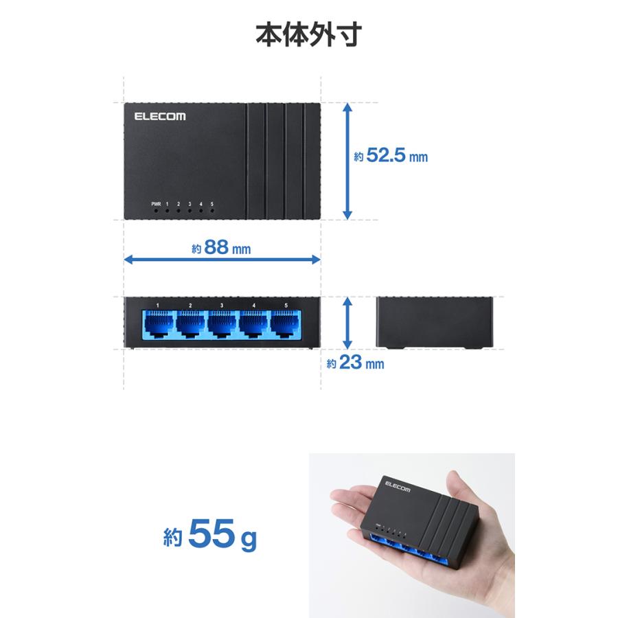 (未使用･未開封品)　BUFFALO Giga対応 プラスチック筐体 AC電源 5ポート ホワイト スイッチングハブ LSW4-GT-5EP/WHD df5ndr3 Amazon | BUFFALO Giga対応 プラスチック筐体 AC電源 5ポート ホワイト