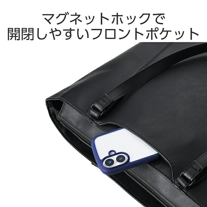 ELECOM（エレコム） トートバッグ ORGULLO 横型01 合皮 スマホポケット