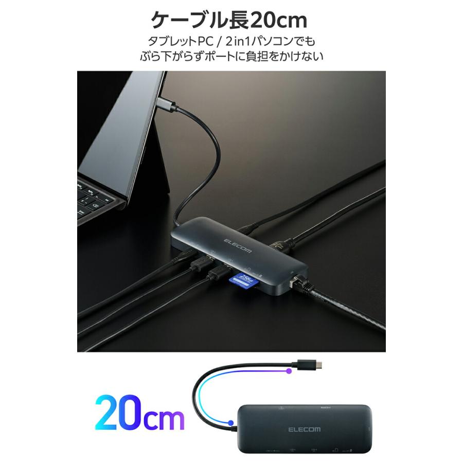 ELECOM（エレコム） Type-C ドッキングステーション 8in1 タイプC USB