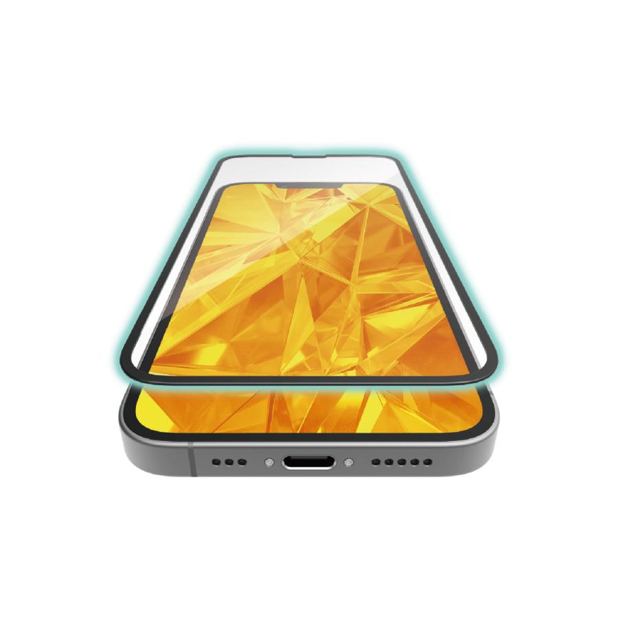 ELECOM（エレコム） iPhone 16e 用 ガラスフィルム フレーム付き 高