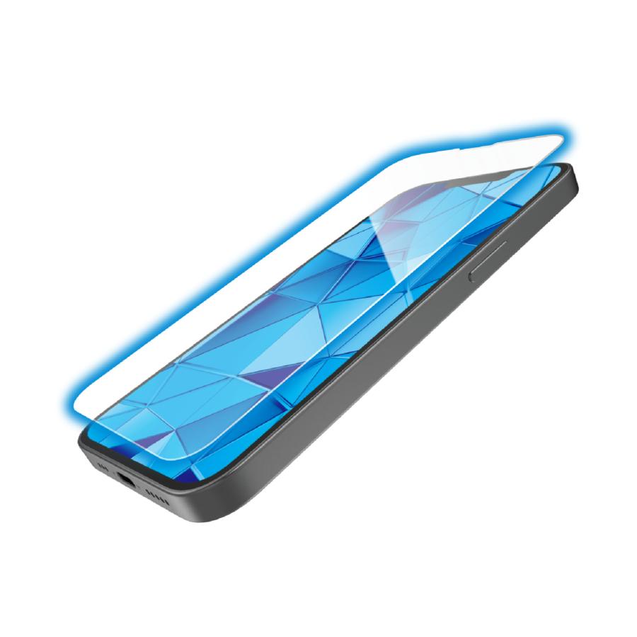 ELECOM エレコム iPhone 16e 用 ガラスフィルム 0.21mm ブルー