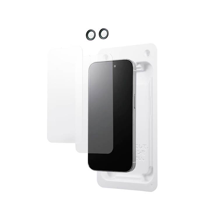ELECOM（エレコム） iPhone 16e 用 ガラスフィルム 高透明 簡単貼付