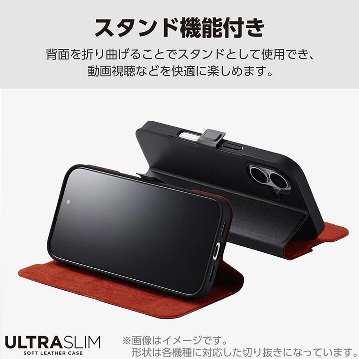 ELECOM（エレコム） Galaxy A25 5G 用 ソフトレザーケース 薄型 磁石付