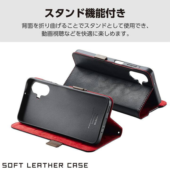 ELECOM（エレコム） Galaxy A25 5G 用 ソフトレザーケース 磁石付 耐