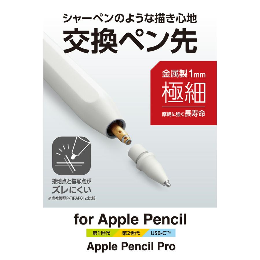 ELECOM（エレコム） Apple Pencil専用 交換ペン先 iPad用 アクティブ