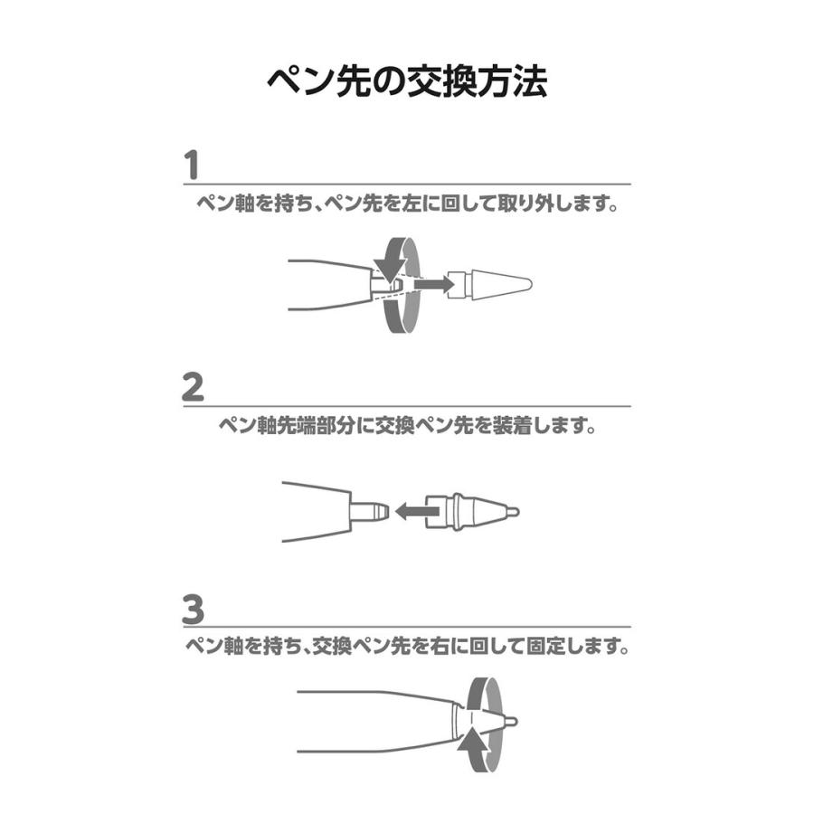 ELECOM（エレコム） Apple Pencil専用 交換ペン先 iPad用 アクティブ