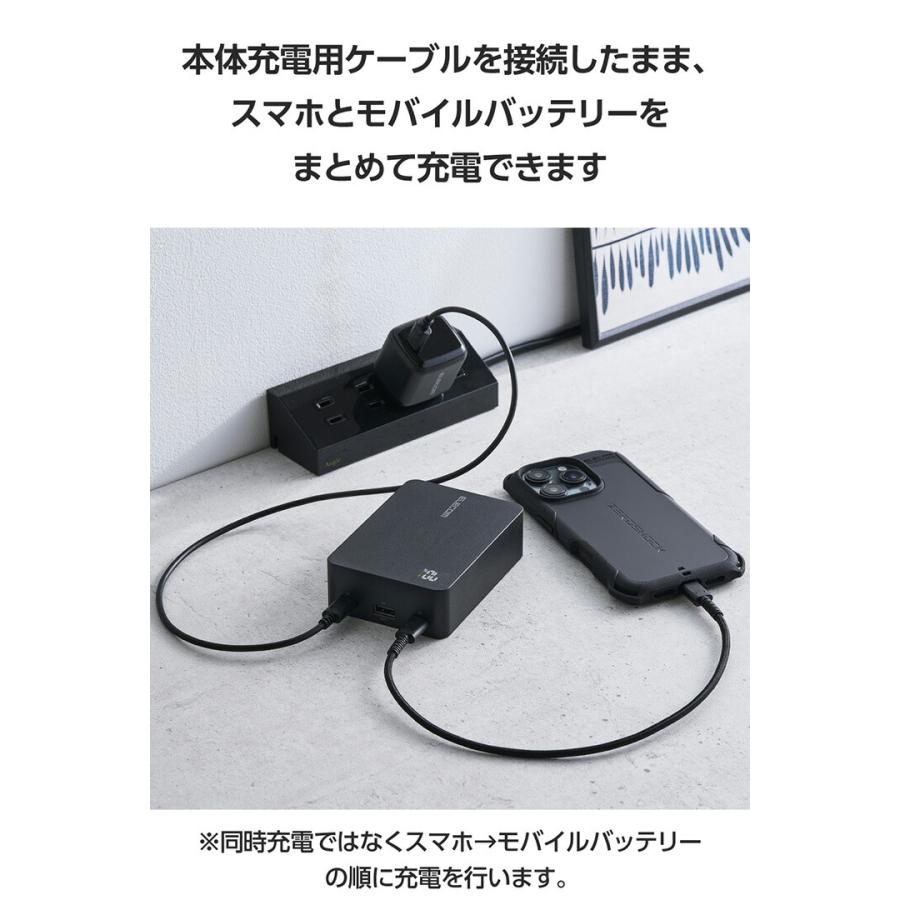 ELECOM（エレコム） モバイルバッテリー PC充電対応 リチウムイオン