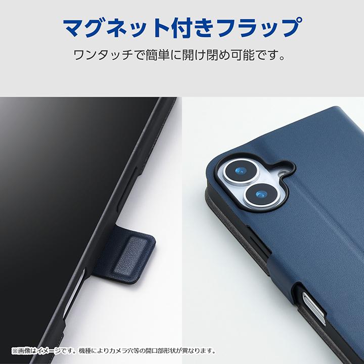 ELECOM（エレコム） OPPO Reno 13A 用 ソフトレザーケース 薄型 磁石付