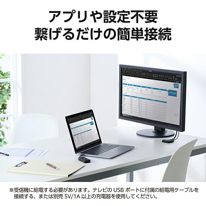 ELECOM（エレコム） ワイヤレス HDMI 送受信機 1対1 FullHD(1920