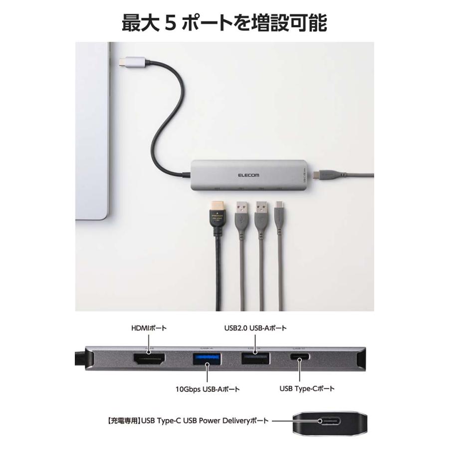 ELECOM（エレコム） Type-C ドッキングステーション 5in1 USB Power 