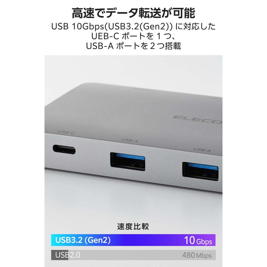 ELECOM（エレコム） Type-C ドッキングステーション 9in1 USB Power