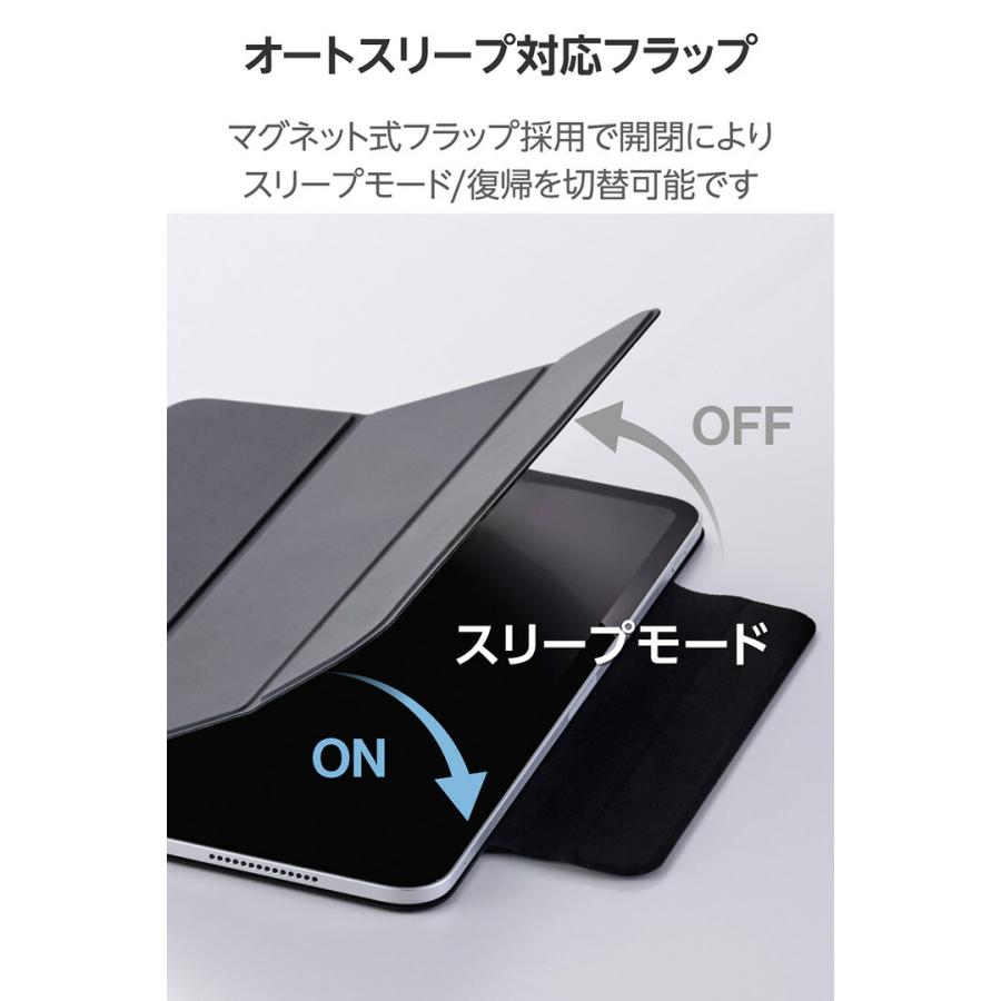 ELECOM（エレコム） iPad Pro 11inch M4 用 フラップケース 超薄型