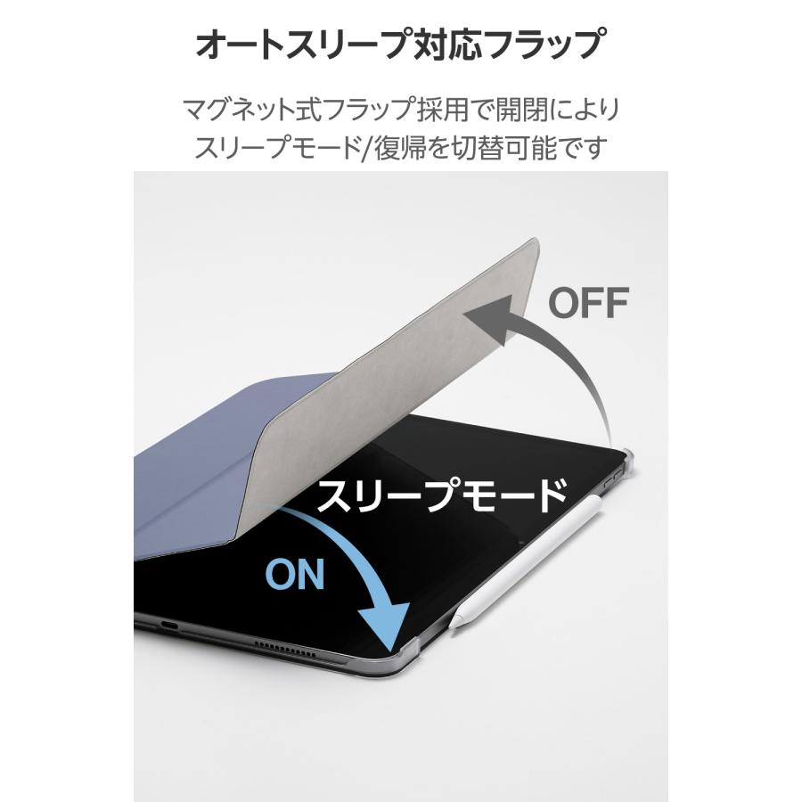 ELECOM（エレコム） iPadAir 13インチ (M2) 用 フラップケース 薄型