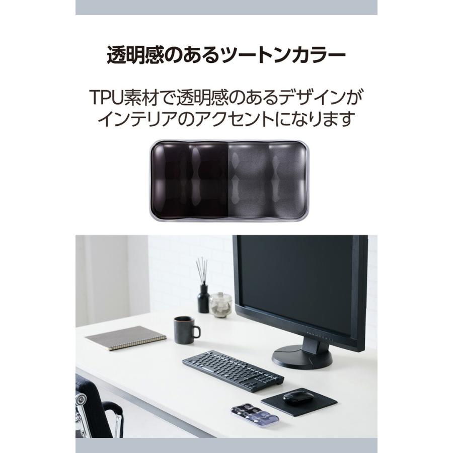 横浜高校リストバンド　マウスパッド ELECOM（エレコム） マウスパッド 透明 ゲル リストレスト ショート