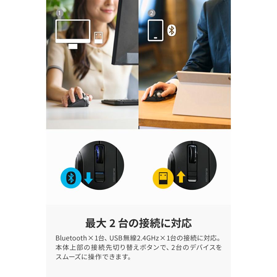 ELECOM（エレコム） トラックボールマウス bitra USB無線 Bluetooth 5