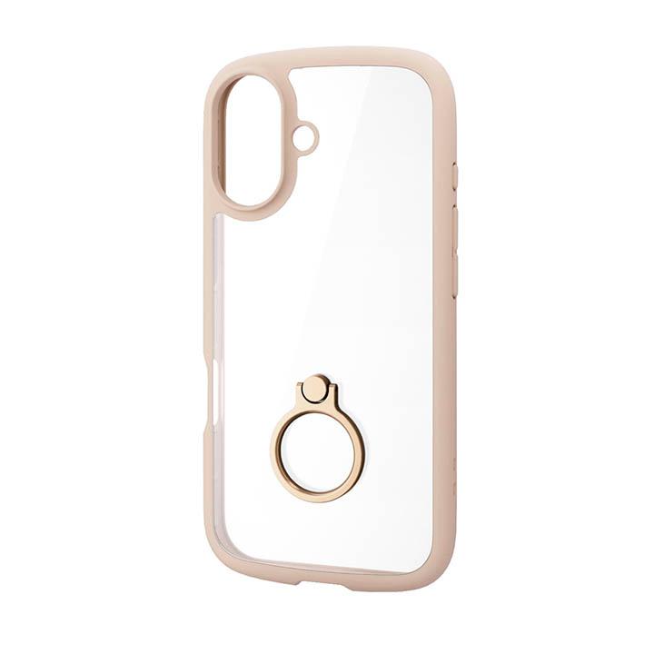 未使用 エレコム iPhone 17 リング付きタフスリムケース ベージュ ELECOM（エレコム） iPhone 17 用 TOUGH SLIM LITE ケース