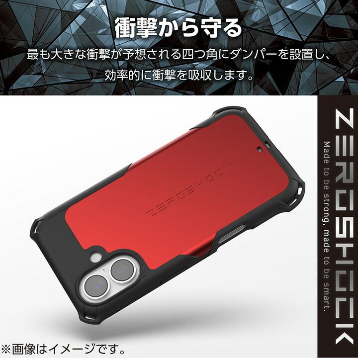 ELECOM（エレコム） iPhone 17 用 ZEROSHOCK ケース iPhone17 レッド