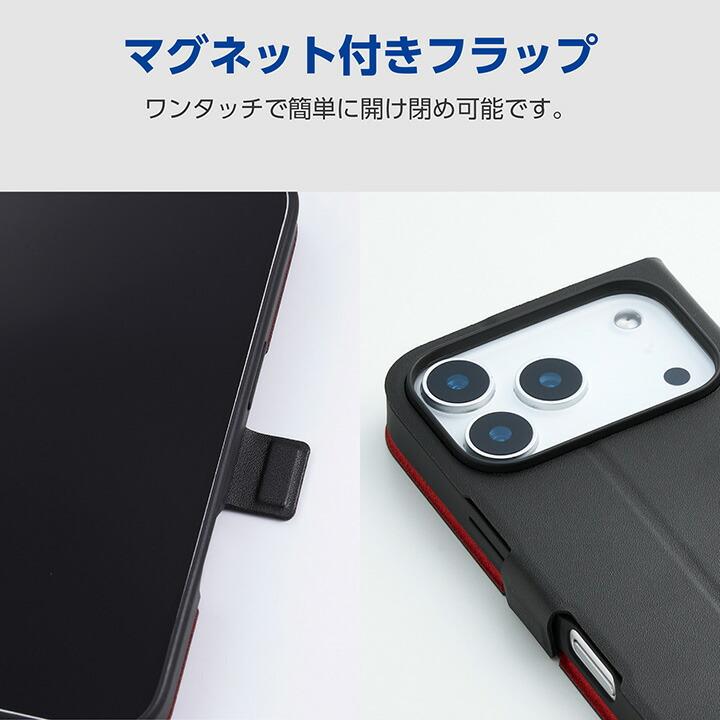 ELECOM（エレコム） iPhone 17 Pro 用 手帳型ケース 薄型 磁石付