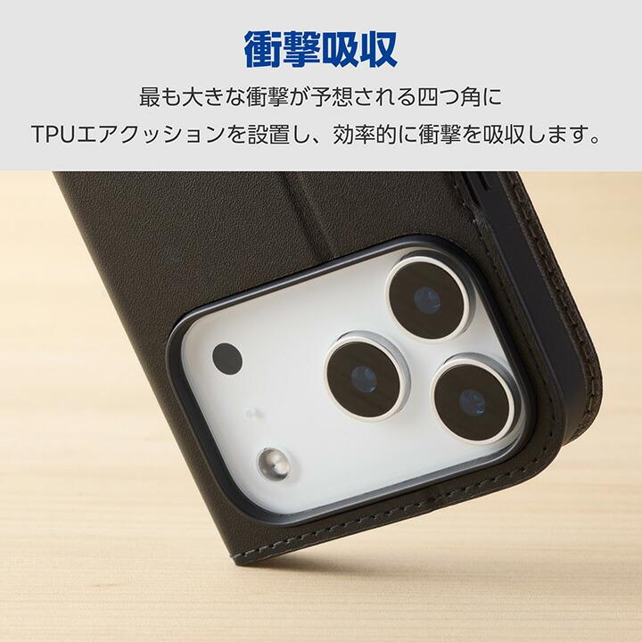 ELECOM（エレコム） iPhone 17 Pro 用 手帳型ケース 磁石付 耐衝撃