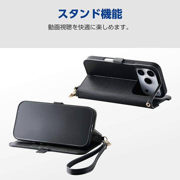 ELECOM（エレコム） iPhone 17 Pro 用 手帳型ケース 磁石付 耐衝撃