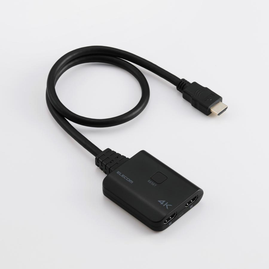 ELECOM（エレコム） HDMI分配器 入力1/出力2 4K30Hz対応 1入力(HDMI)+2