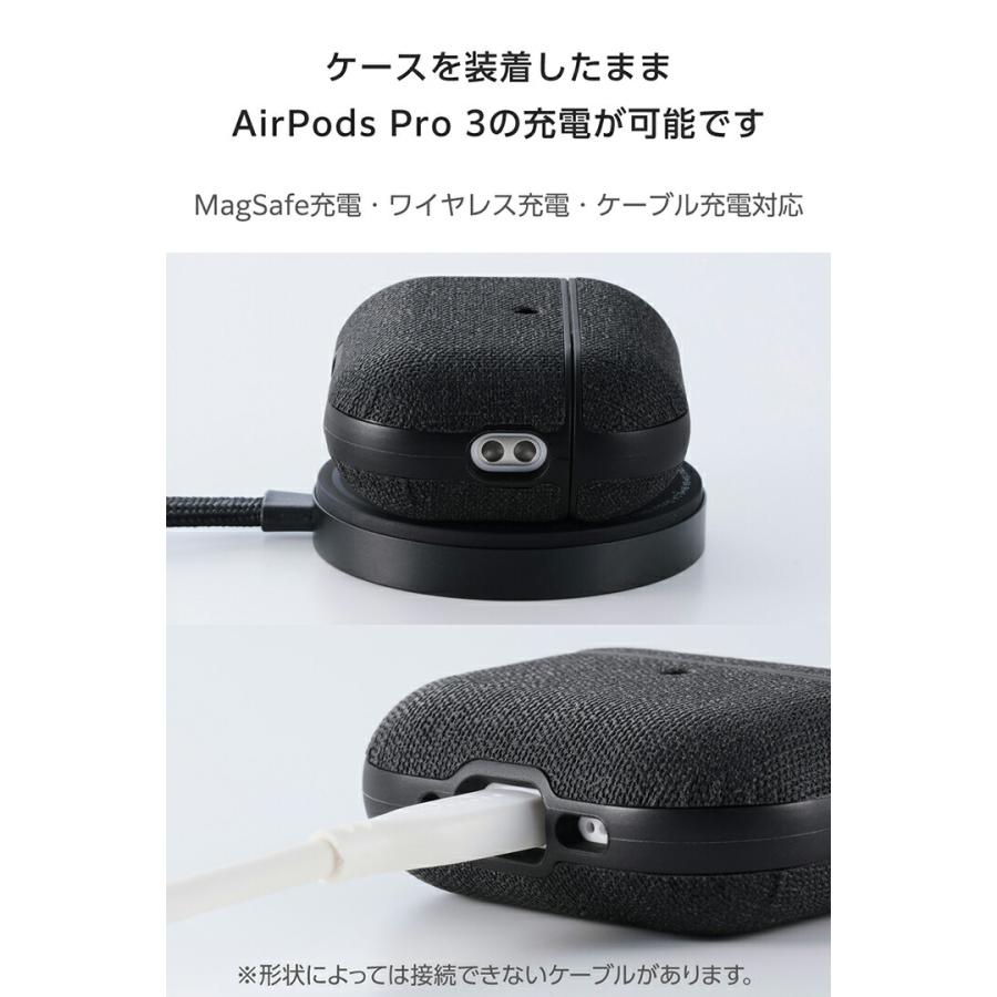 ELECOM（エレコム） AirPods Pro 3 用 ファブリックタッチケース