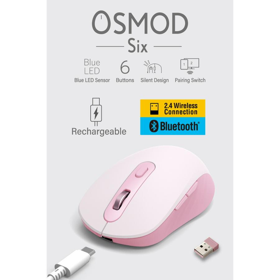 ELECOM（エレコム） OSMOD Six USB無線 Bluetooth 充電静音マウス 6
