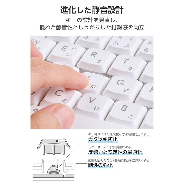 ELECOM（エレコム） 無線 2.4GHz 静音 ミニ キーボード ワイヤレス