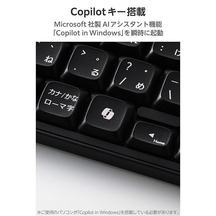 ELECOM（エレコム） 有線 静音 ミニ キーボード メンブレン式 ブラック