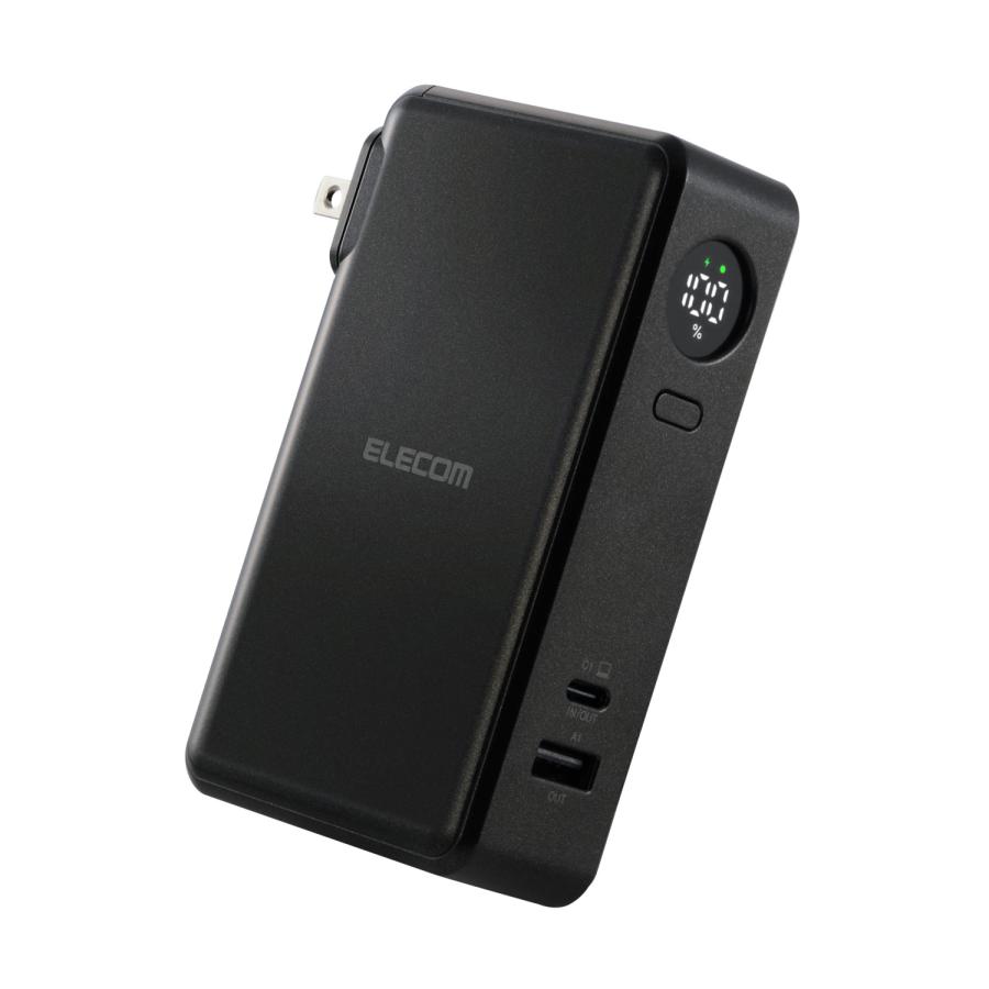 ELECOM（エレコム） モバイルバッテリー AC充電器一体 10000mAh 67W C